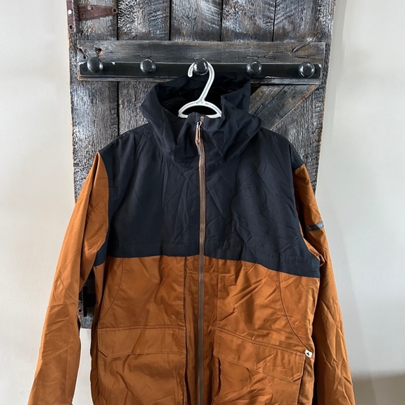 Men's Burton Full Zipper Snowboard/Ski Jacket w/Hood Brown & Black - Picture 1 of 6